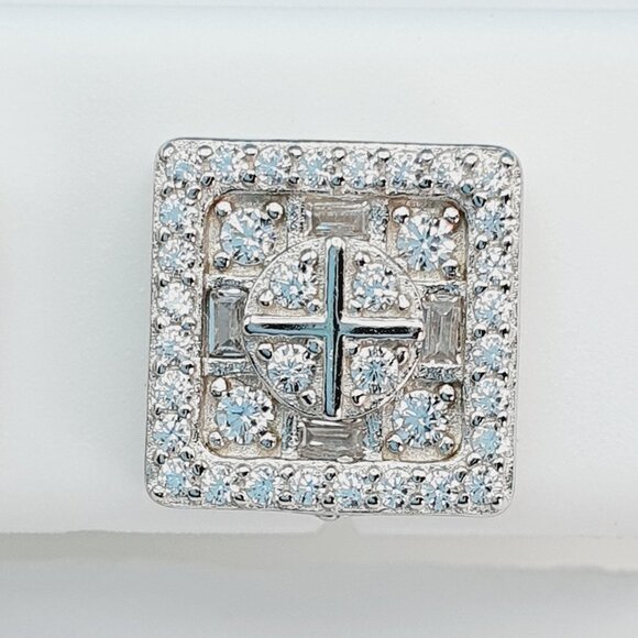 - "925 Sterling Silver Cubic Zirconia Earrings, U19254825 - Picture 10 of 11